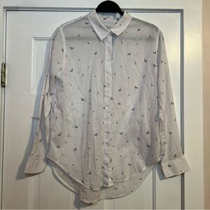 #76 RAILS LITTLE PARIS LIGHTWEIGHT LONG SLEEVE BUTTON DOWN BLOUSE $158